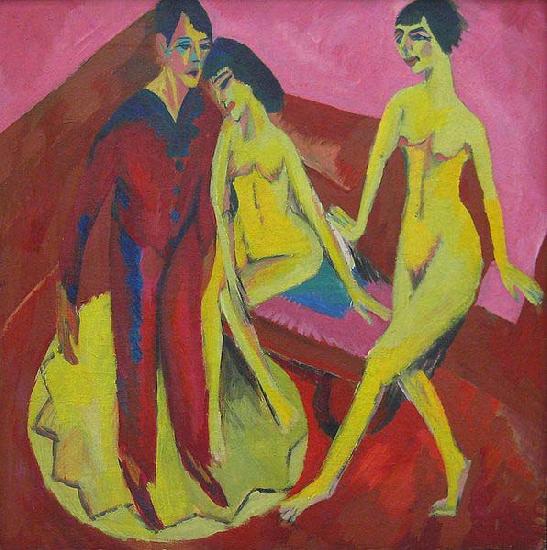 Ernst Ludwig Kirchner Dance School, Sweden oil painting art
